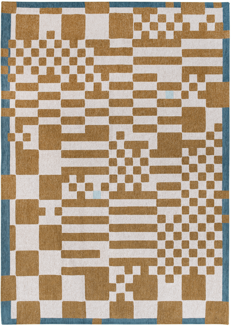 Dywan geometryczny Louis De Poortere 9338 CHESS HONEY