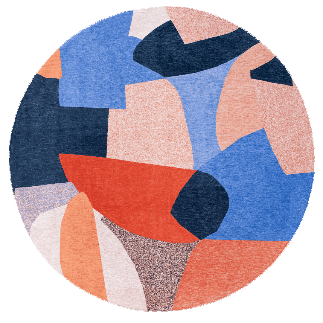 Dywan okrągły abstrakcyjny Louis De Poortere 9368 SHAPES CARPE DIEM ROUND