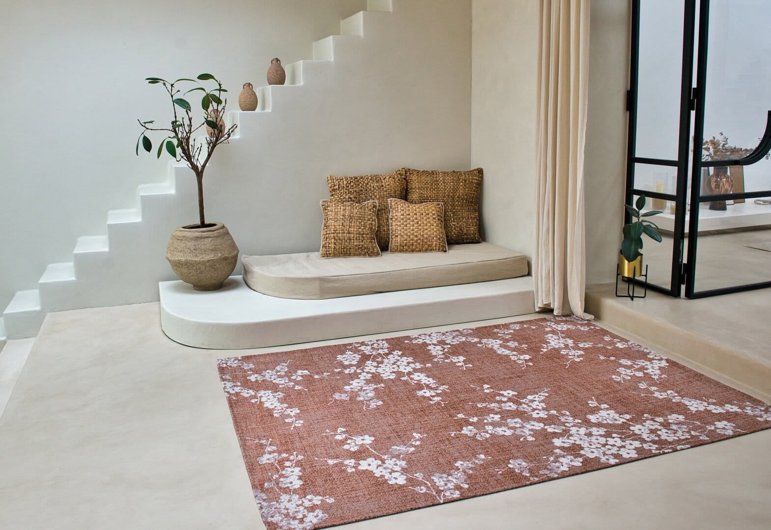 Dywan kwiaty Louis De Poortere 9371 SAKURA COPPER PINK