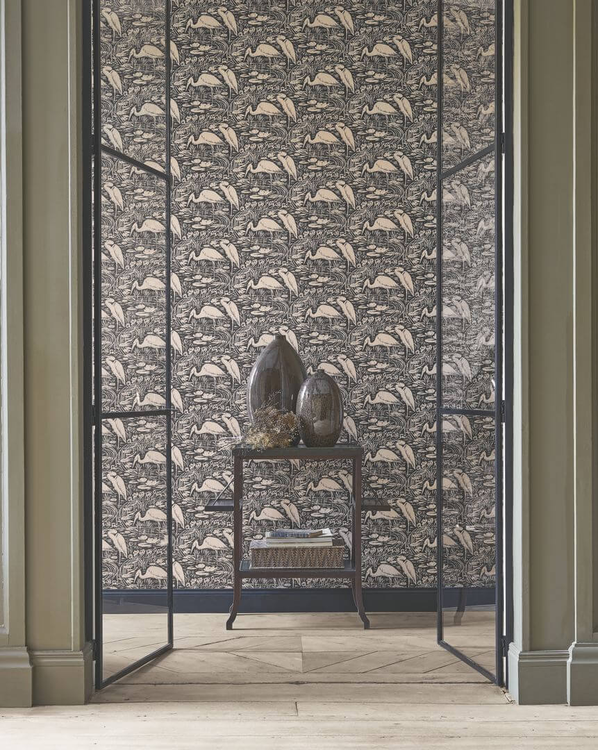 Tapeta czaple w stylu vintage Casadeco BBLN 89731961 Euphrate Babylone