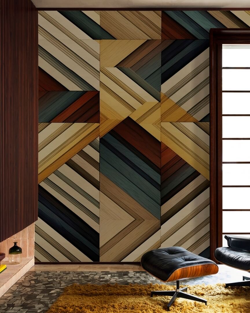 Fototapeta jak drewniane panele Wall&Deco WDOK2401 Ōku Contemporary 2024