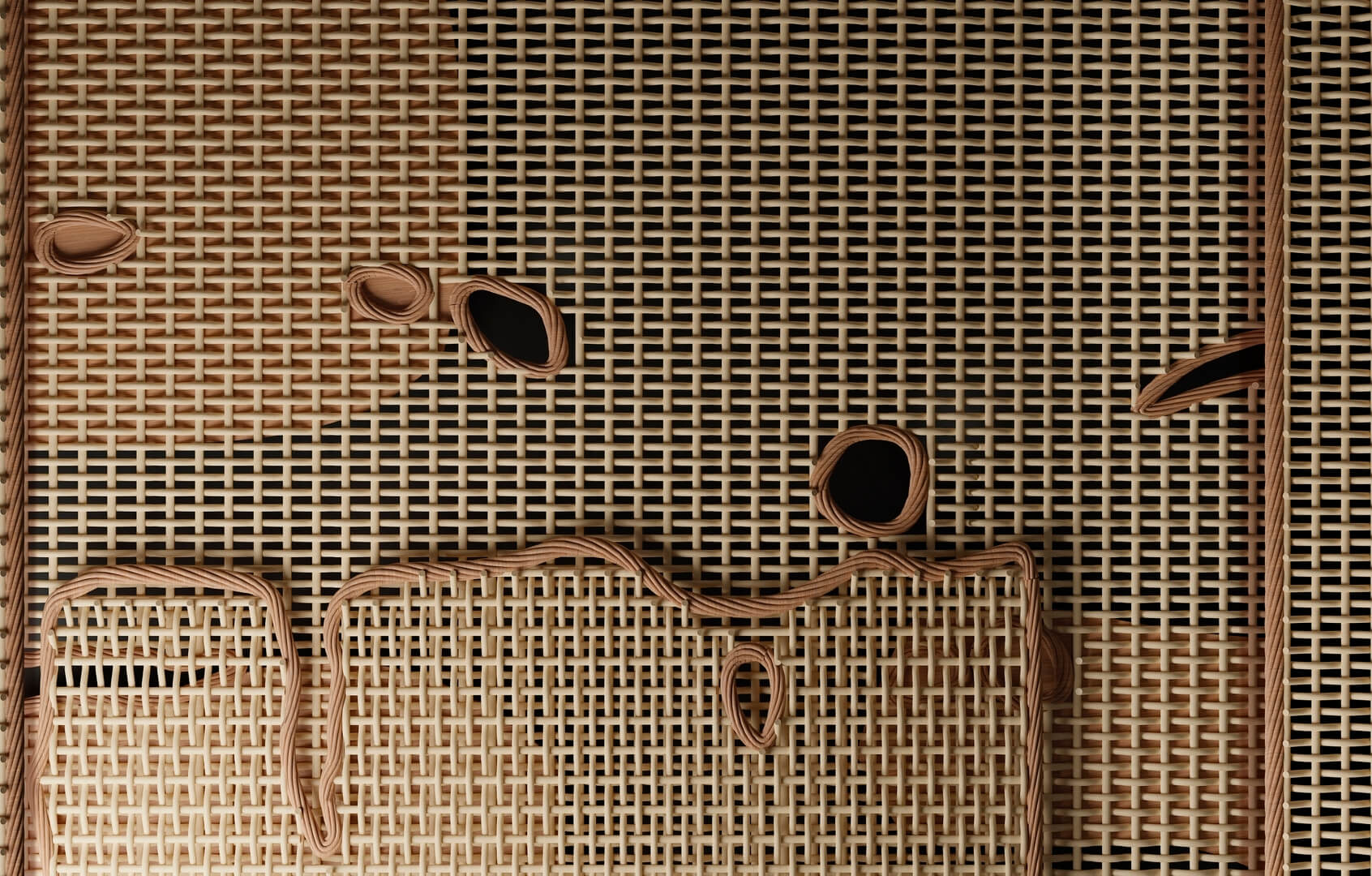 Fototapeta plecionka z efektem 3D Wall&Deco WDWA2402 Warping Contemporary 2024
