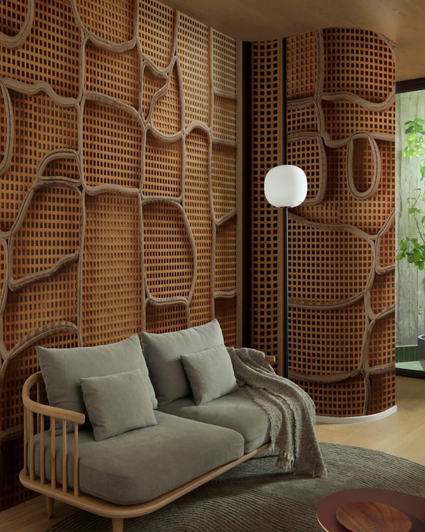 Fototapeta plecionka z efektem 3D Wall&Deco WDWA2402 Warping Contemporary 2024