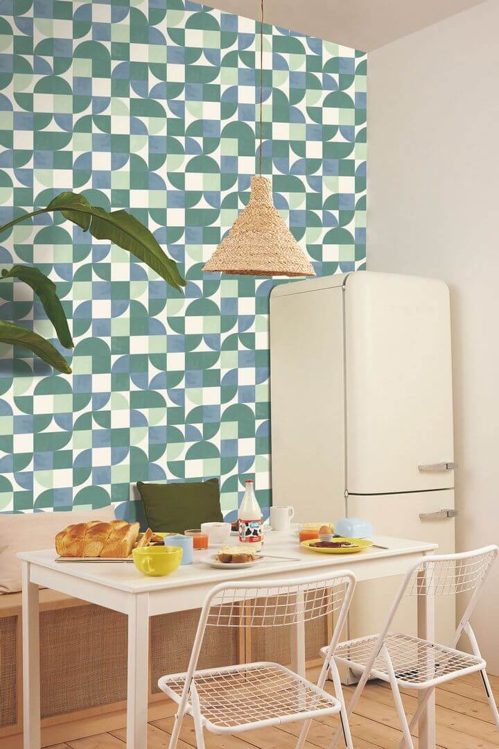 Tapeta geometryczna retro Caselio GNL2 105360690 Happiness Green Life 2