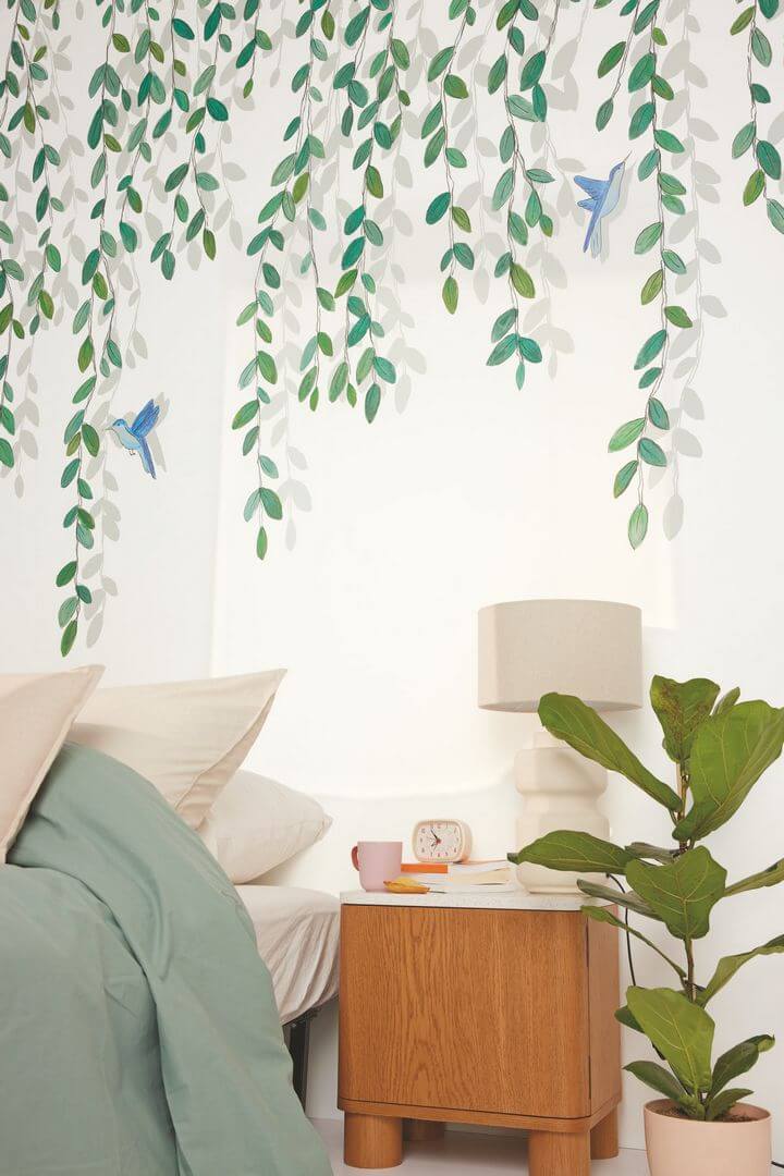 Mural liście i kolibry Caselio GNL2 105400405 S Birdy Green Life 2