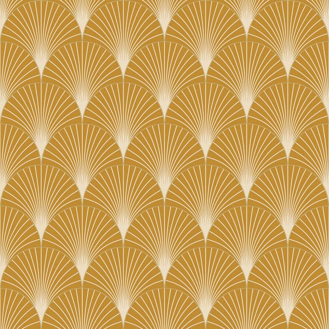 Tapeta wachlarze art-deco Caselio ELC 105262040 Prosperity Elegance