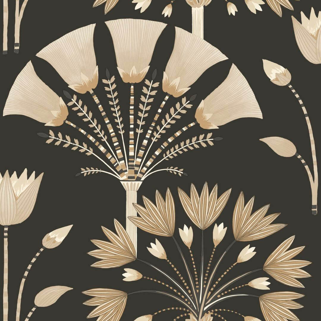 Tapeta roślinna w stylu art-deco Caselio ELC 105279024 Majestic Elegance