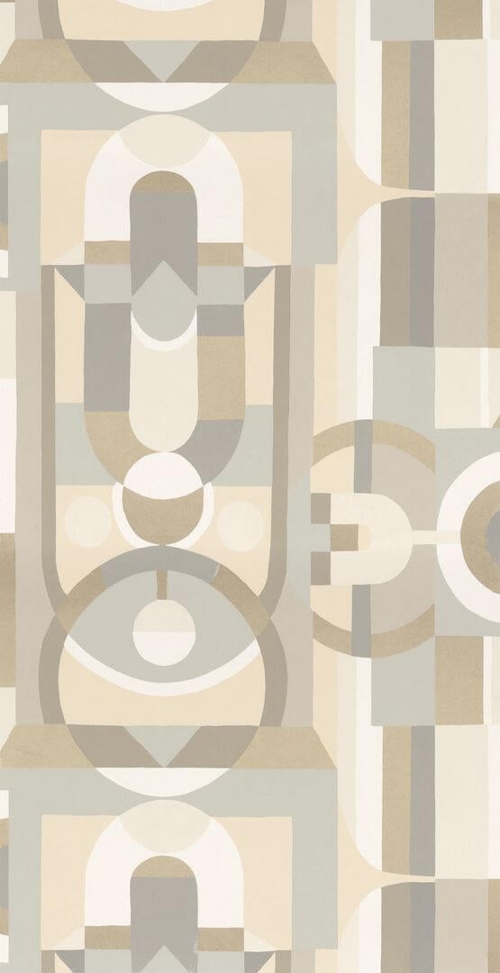 Tapeta geometryczna jak witraż Casamance 76250100 Vitrail Faubourg des Lumieres