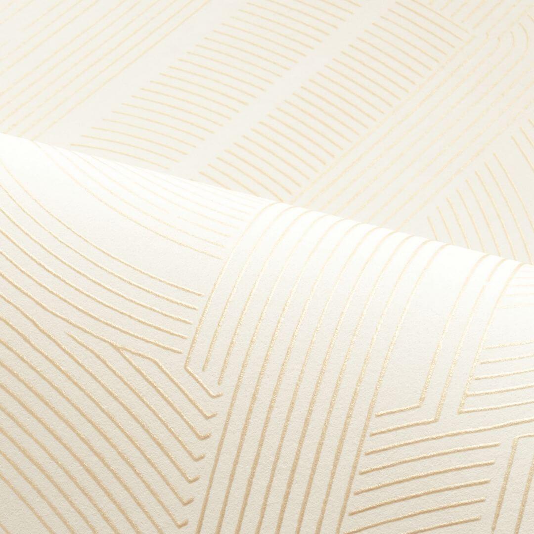 Tapeta metaliczne linie Casamance 76281732 Porte Doree Faubourg des Lumieres - 106 cm szer.