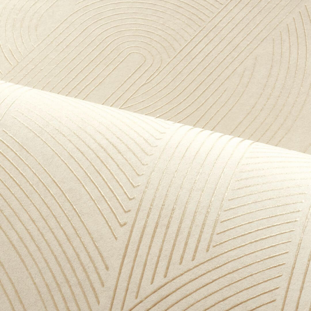 Tapeta metaliczne linie Casamance 76281834 Porte Doree Faubourg des Lumieres - 106 cm szer.