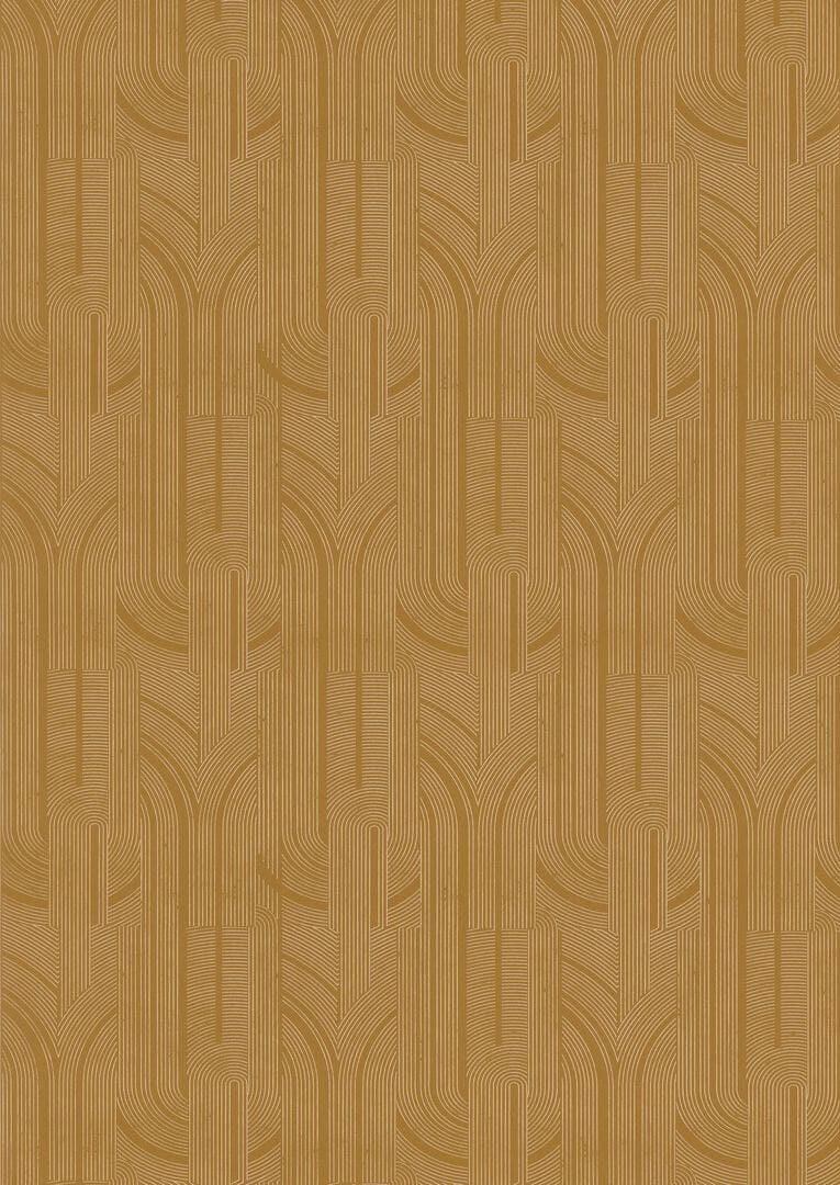 Tapeta metaliczne linie Casamance 76282140 Porte Doree Faubourg des Lumieres - 106 cm szer.