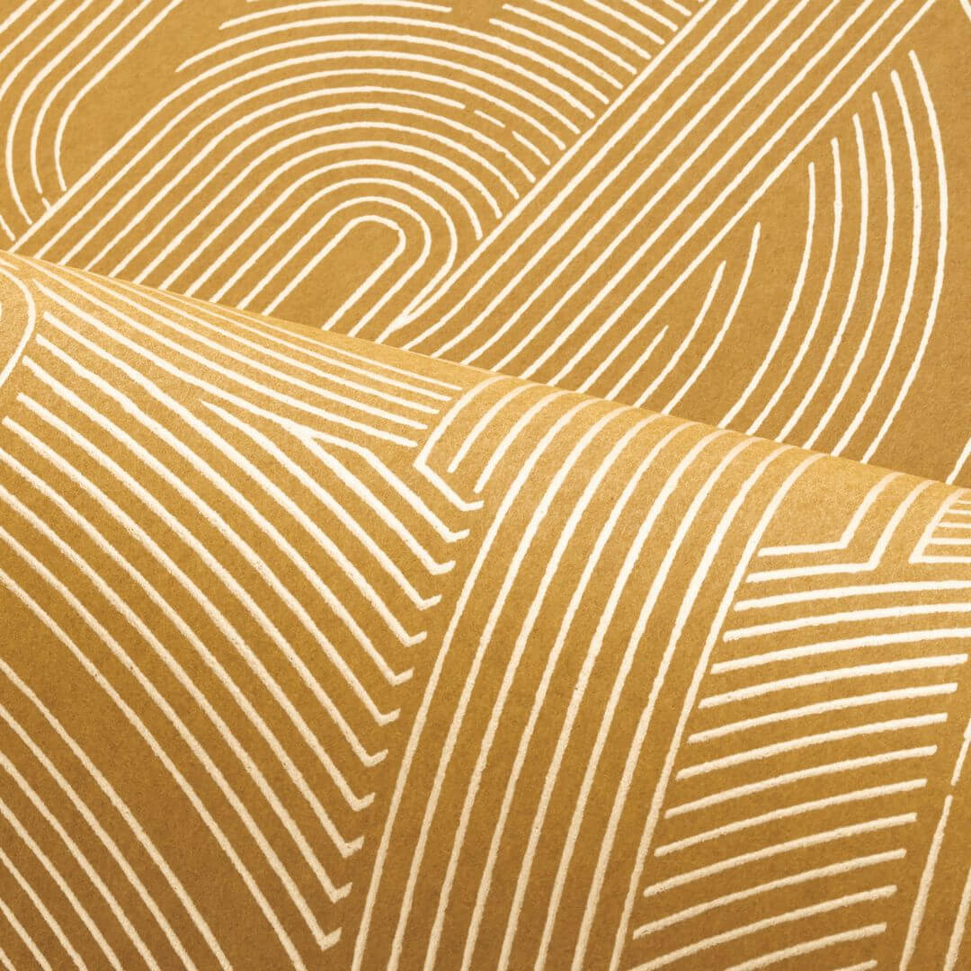Tapeta metaliczne linie Casamance 76282140 Porte Doree Faubourg des Lumieres - 106 cm szer.