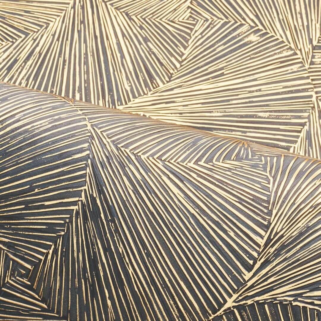 Tapeta metaliczna w stylizowane liście Casamance 76522752 Songket Nature Precieuse – Textures