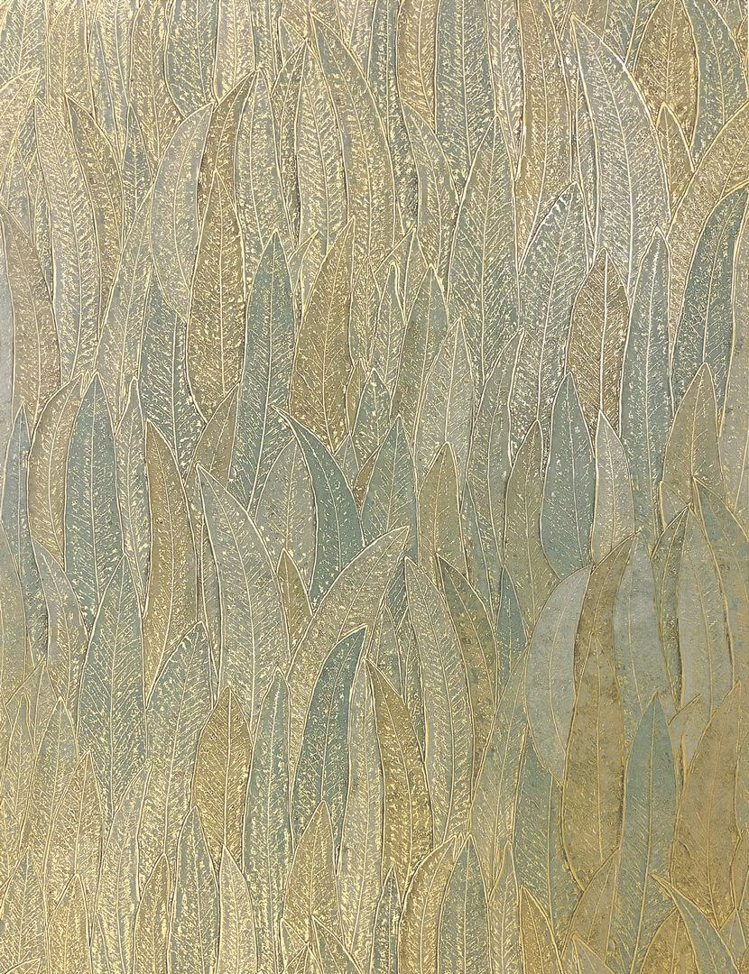 Tapeta metaliczna w liście eukaliptusa Casamance 76533364 Cinerea Nature Precieuse – Textures