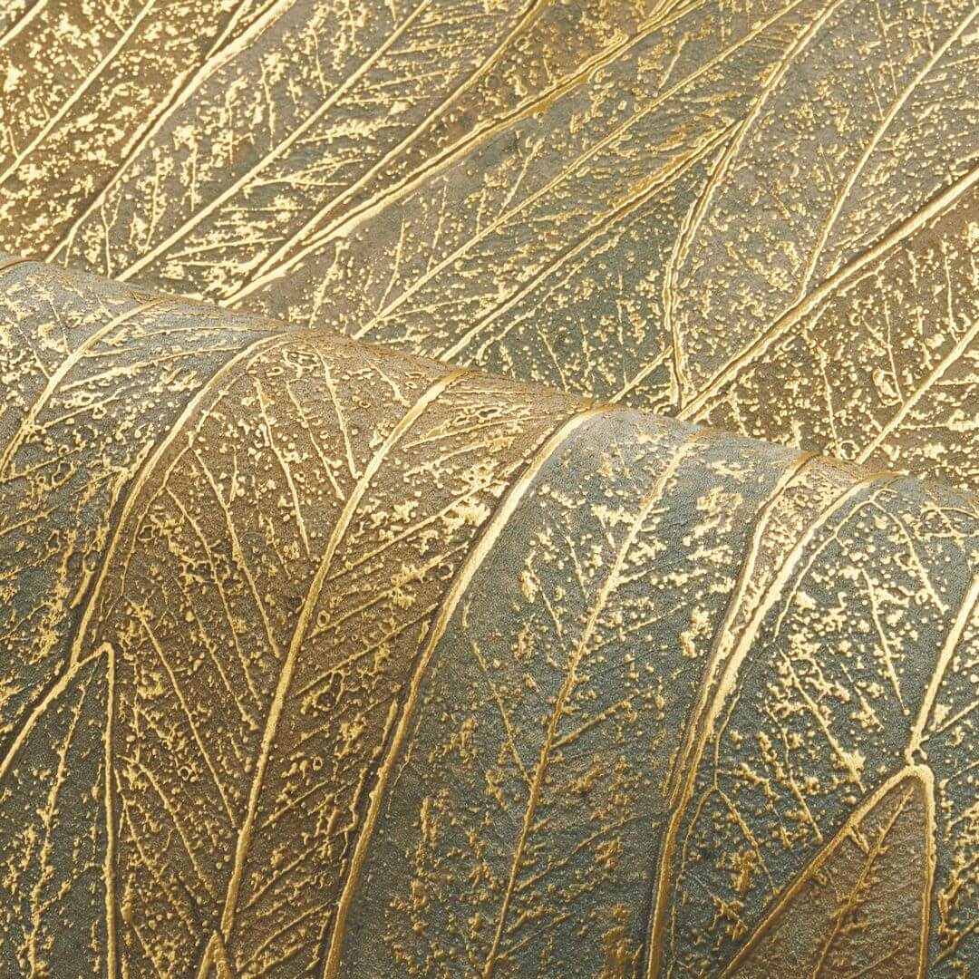 Tapeta metaliczna w liście eukaliptusa Casamance 76533364 Cinerea Nature Precieuse – Textures
