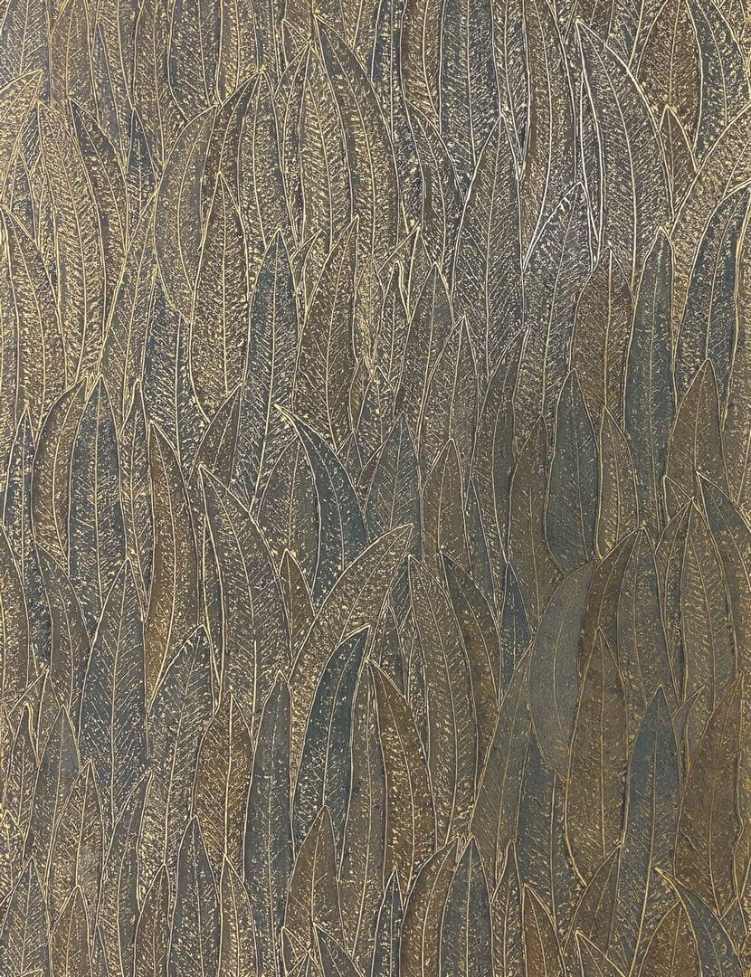 Tapeta metaliczna w liście eukaliptusa Casamance 76533466 Cinerea Nature Precieuse – Textures