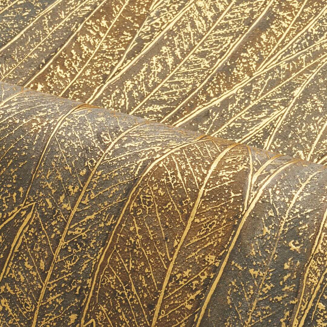 Tapeta metaliczna w liście eukaliptusa Casamance 76533466 Cinerea Nature Precieuse – Textures