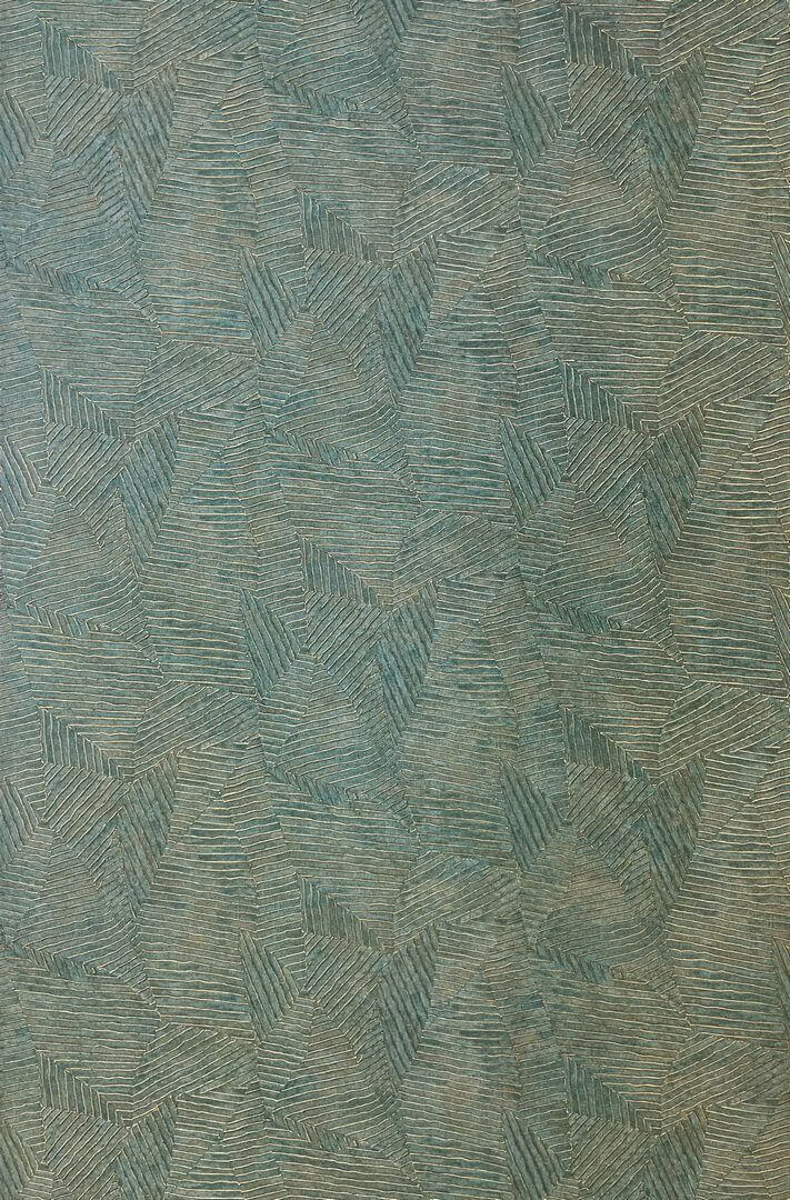 Tapeta metaliczna geometryczna / liście Casamance 76543670 Lore Nature Precieuse – Textures