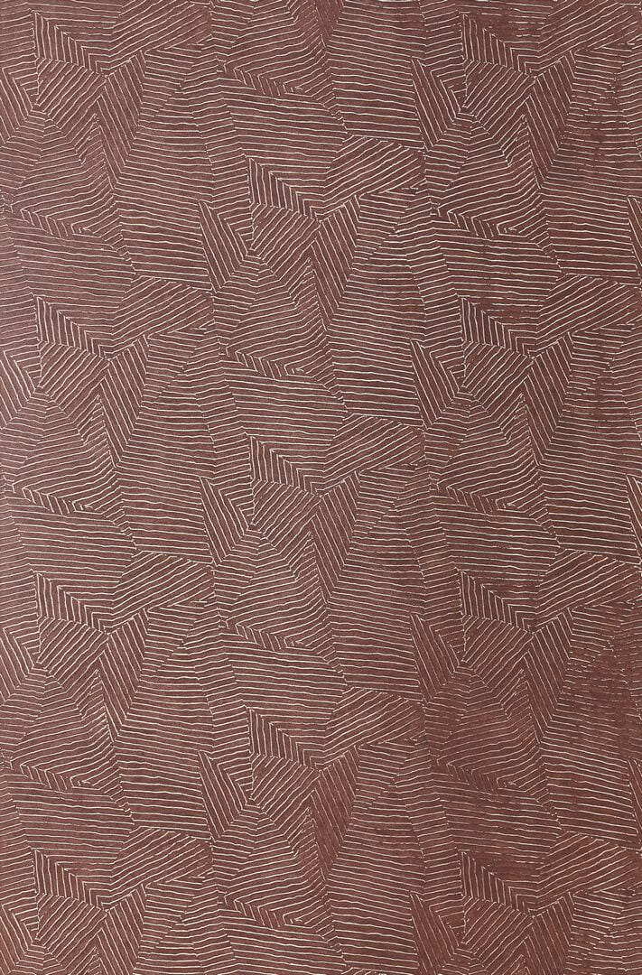 Tapeta metaliczna geometryczna / liście Casamance 76543772 Lore Nature Precieuse – Textures