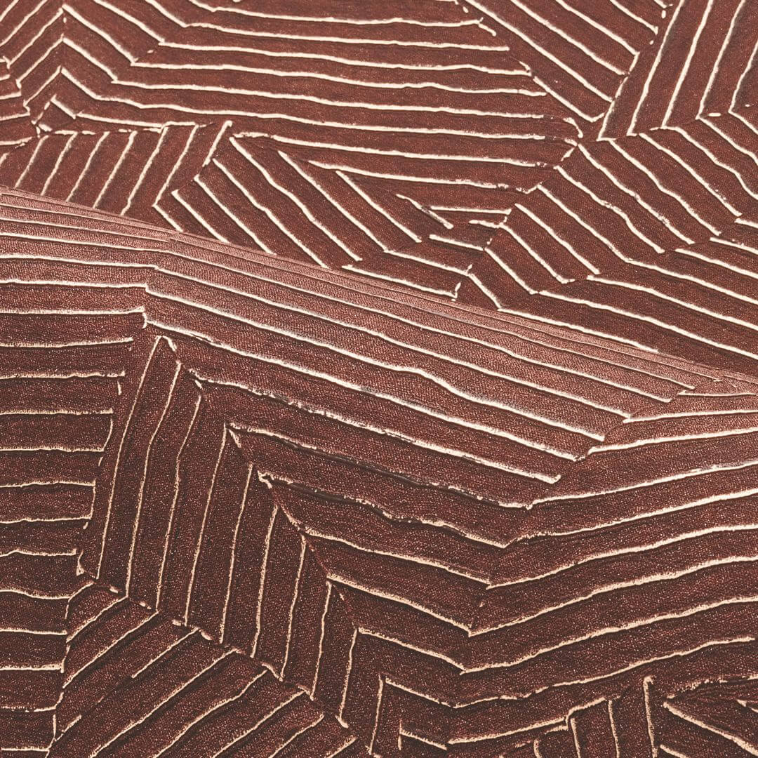 Tapeta metaliczna geometryczna / liście Casamance 76543772 Lore Nature Precieuse – Textures