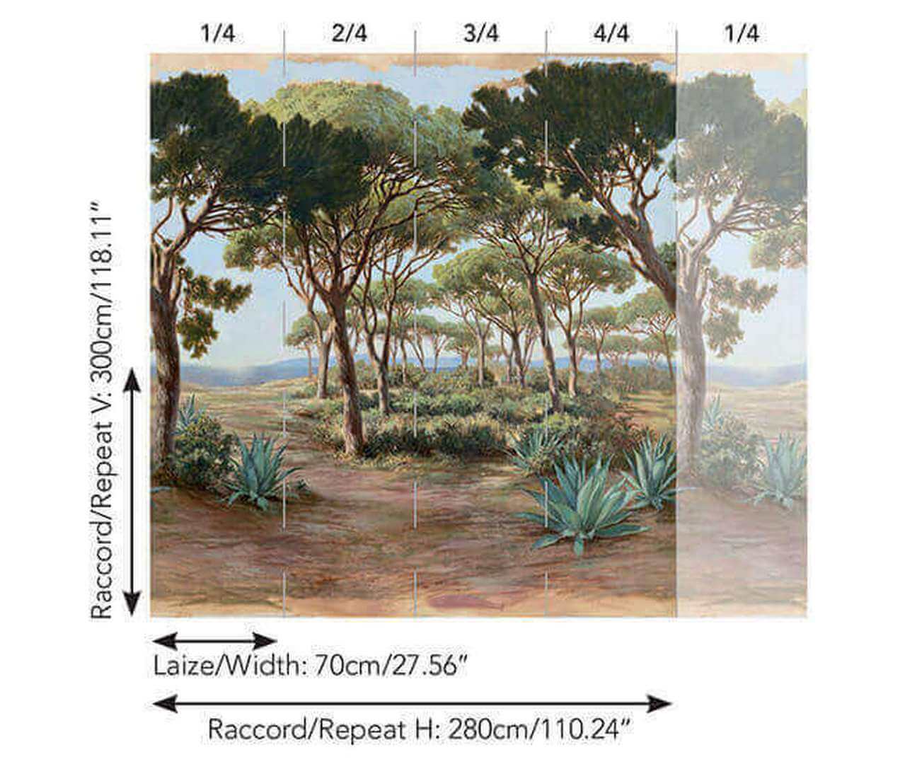 Mural śródziemnomorski krajobraz Pierre Frey FP522001 L'esterel Galerie