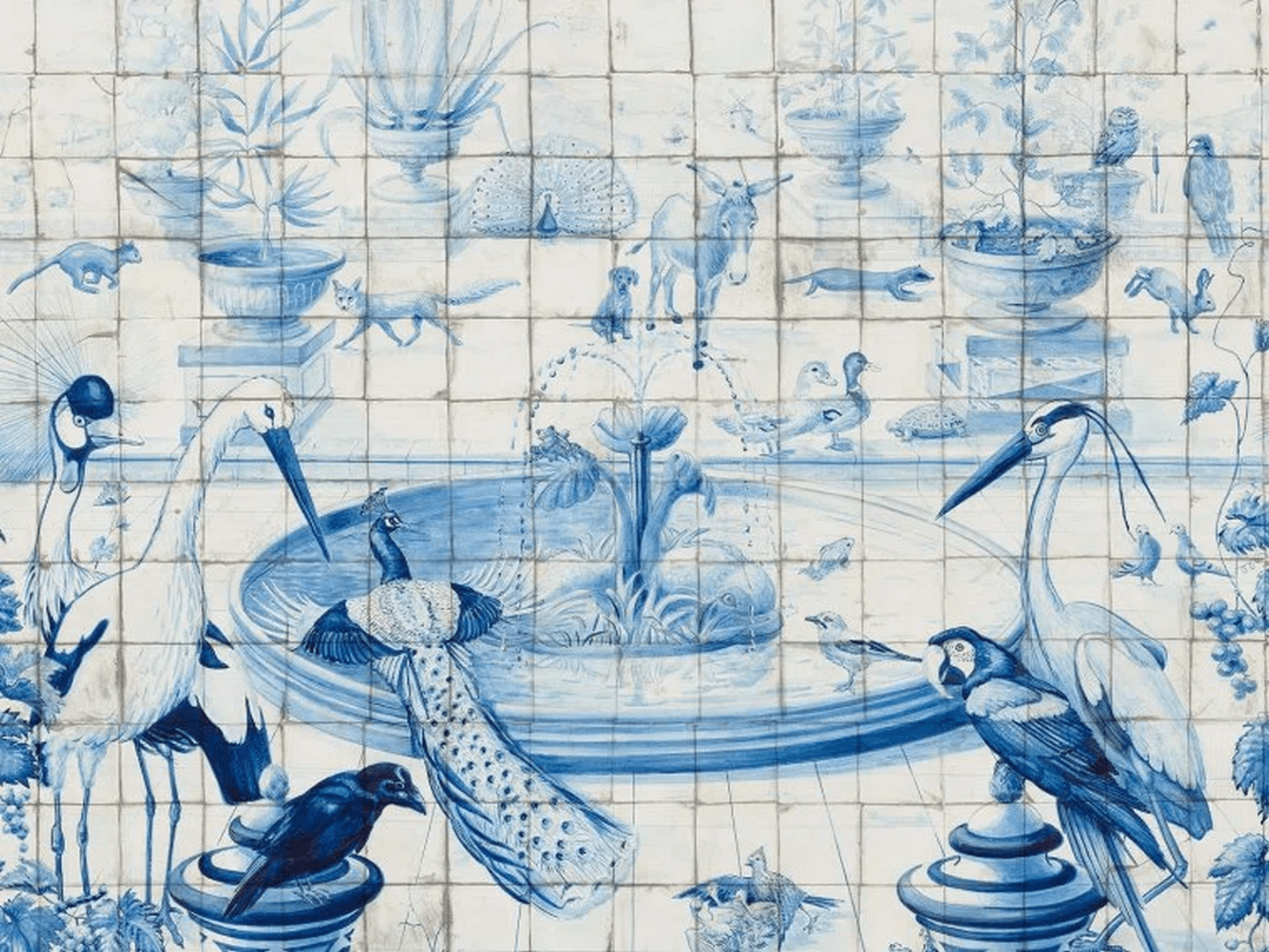 Mural jak portugalskie płytki azulejo Pierre Frey FP523001 Lisboa Galerie