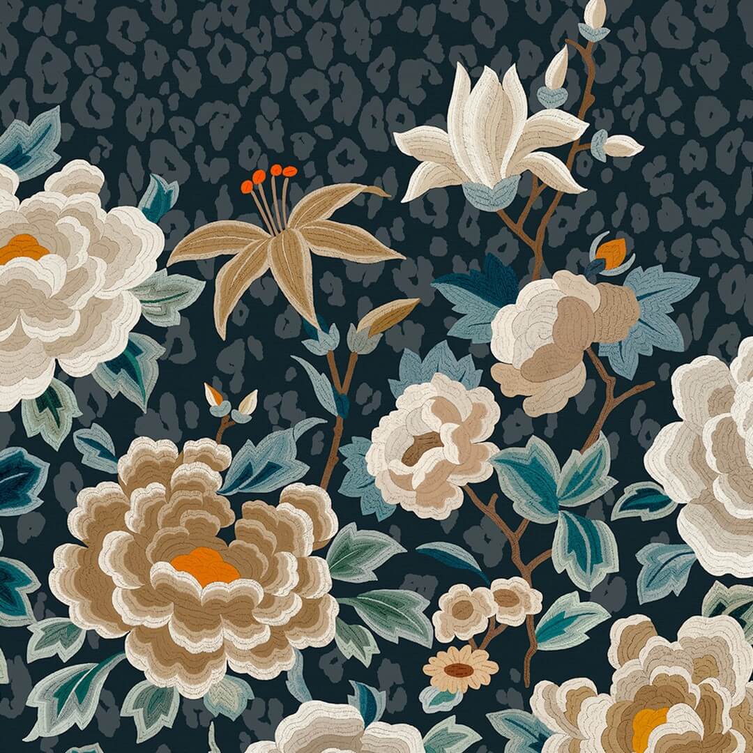 Mural kwiaty i cętki Romo W460/01 Lavinia Temperley London