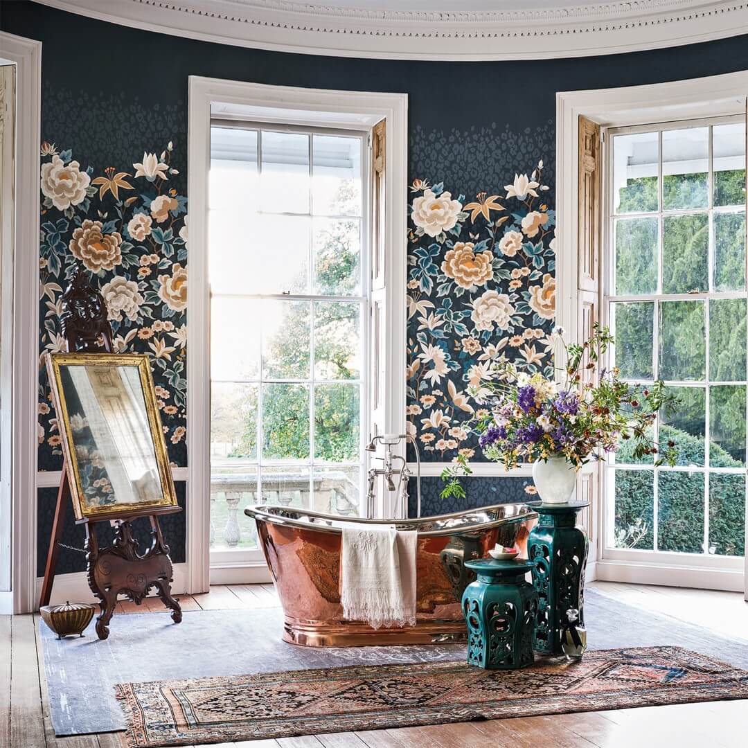 Mural kwiaty i cętki Romo W460/01 Lavinia Temperley London