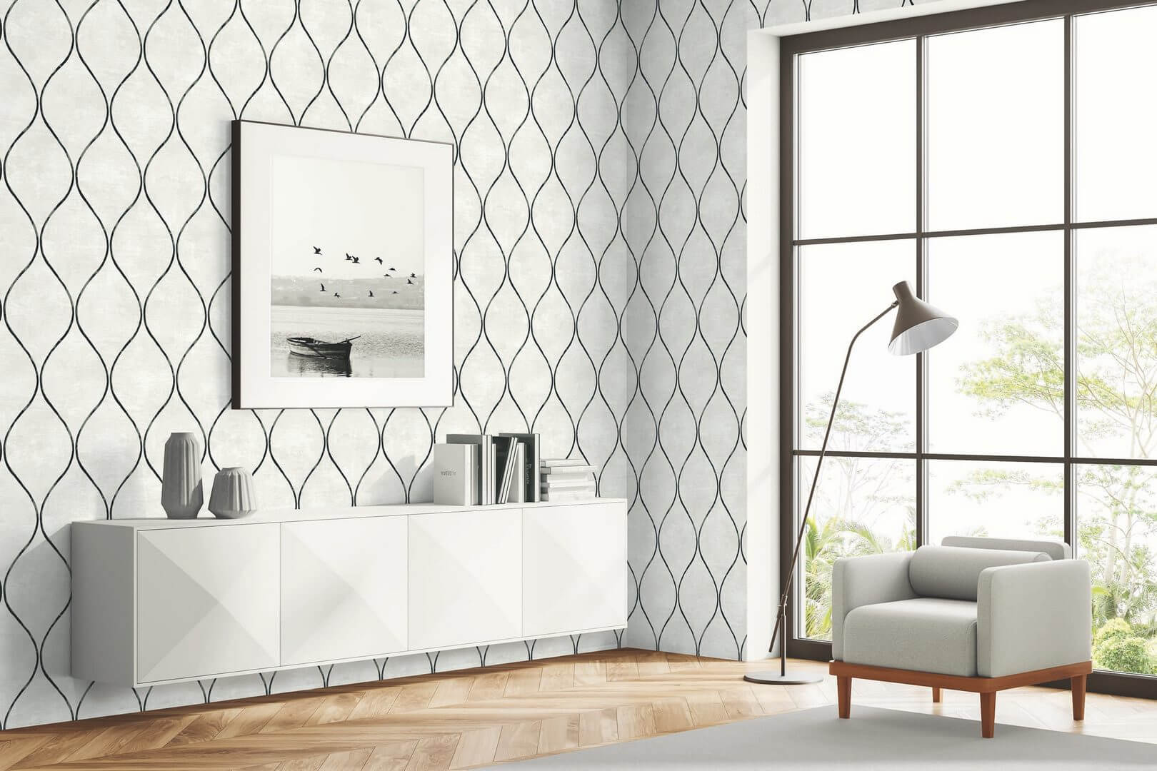 Tapeta jak koniczyna marokańska Wallquest EG10808 Geometric Textures