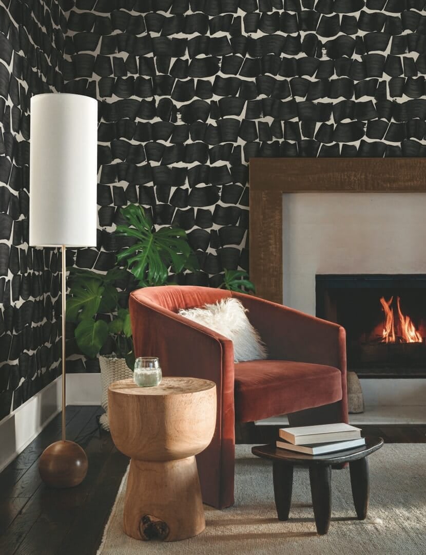 Tapeta abstrakcyjna geometria York Wallcoverings OI0651 Brushed Ink New Origins