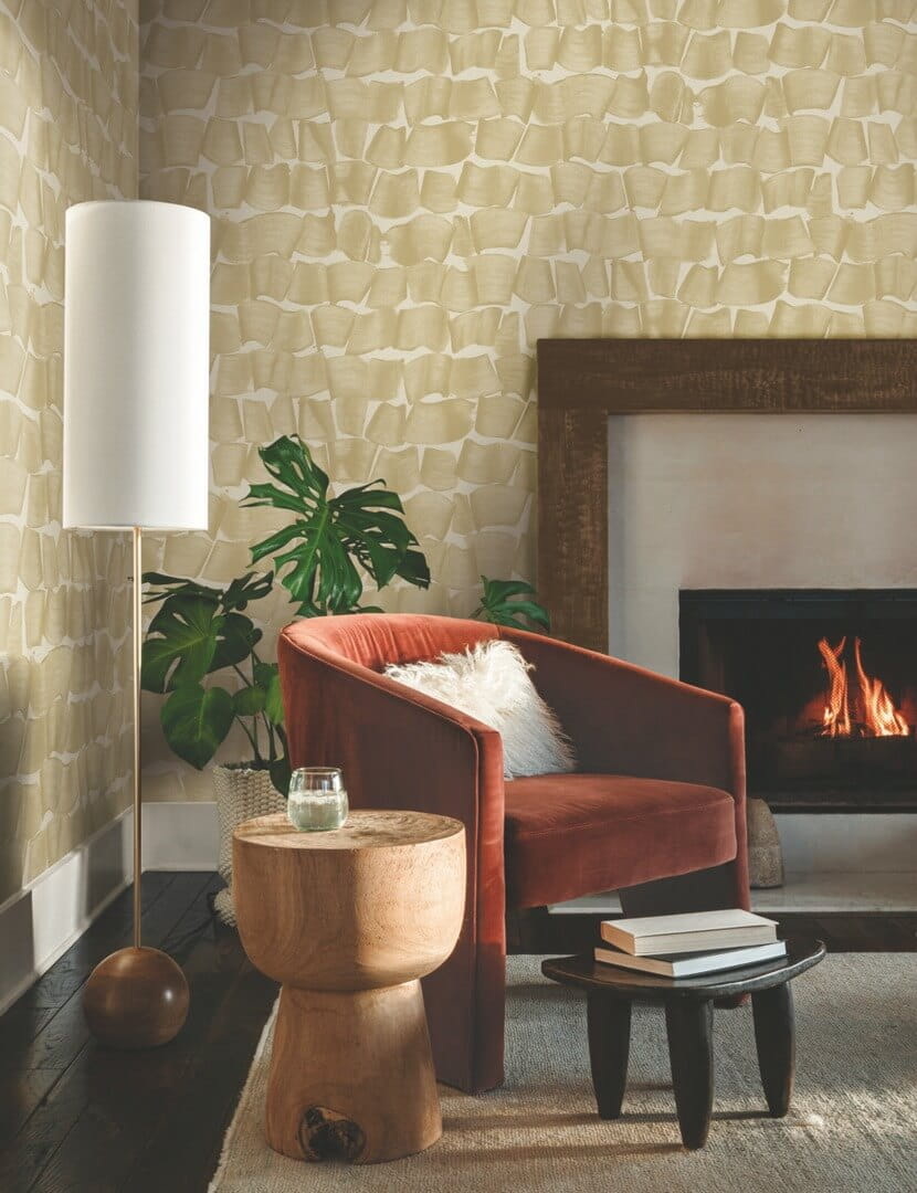 Tapeta abstrakcyjna geometria York Wallcoverings OI0652 Brushed Ink New Origins