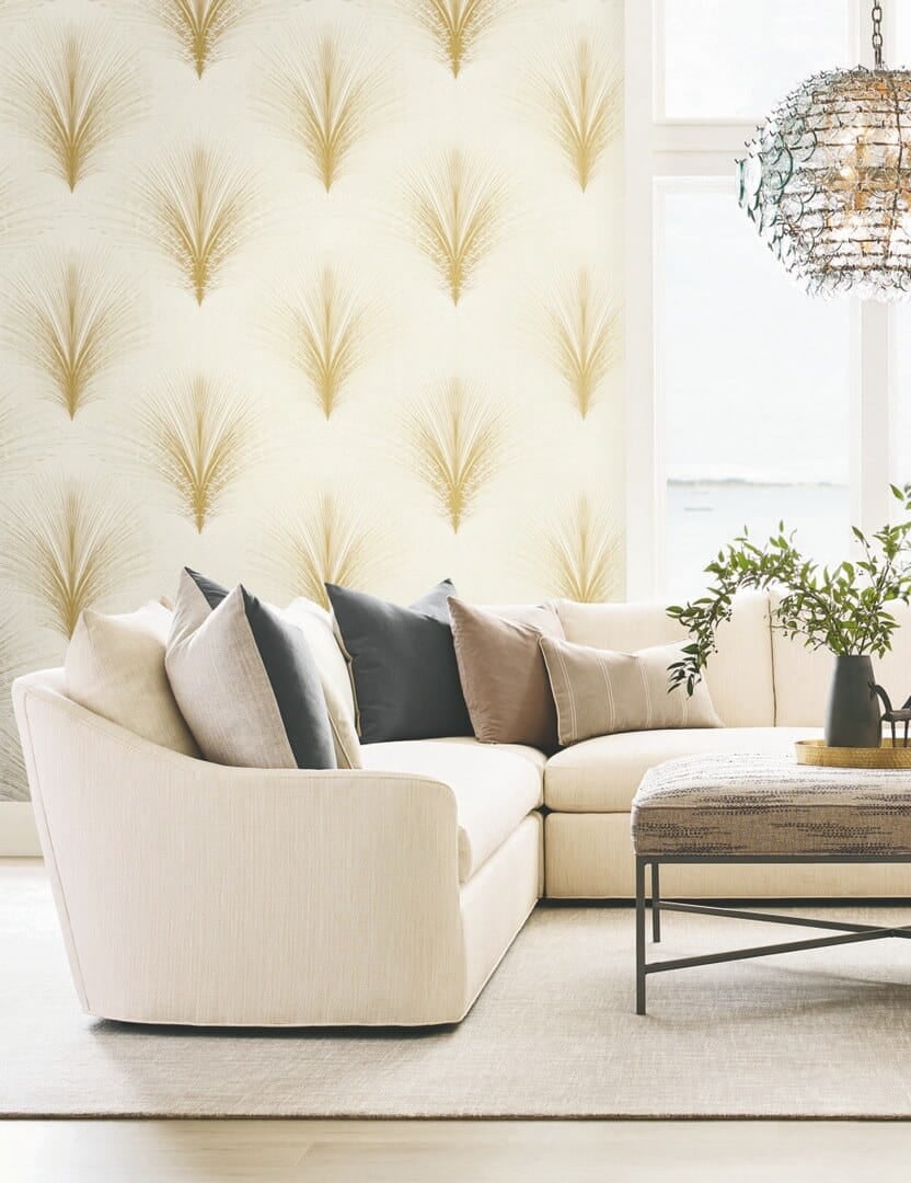 Tapeta bukiety trawy York Wallcoverings OI0683 Papyrus Plume New Origins