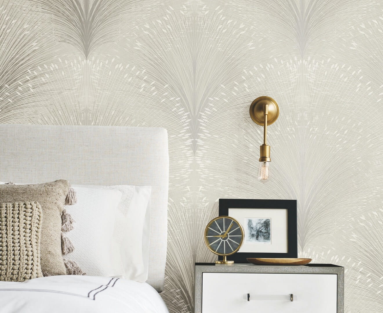 Tapeta bukiety trawy York Wallcoverings OI0684 Papyrus Plume New Origins