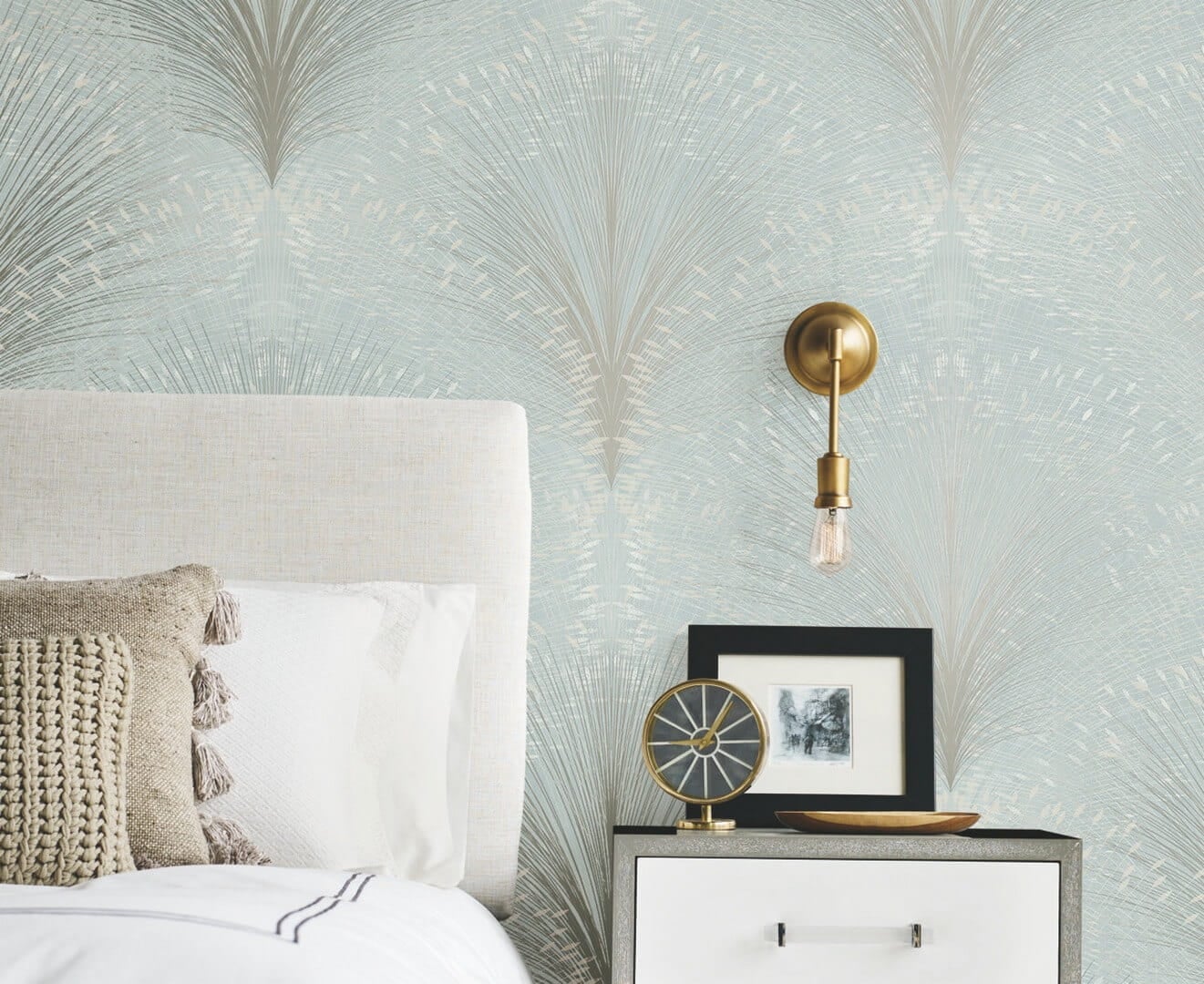 Tapeta bukiety trawy York Wallcoverings OI0685 Papyrus Plume New Origins