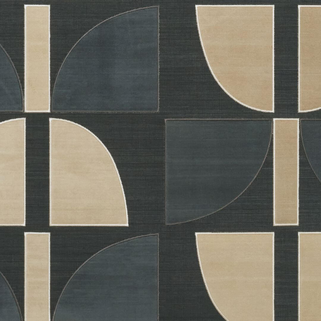 Tapeta geometryczna welur z sizalem Casamance 71370323 Hikari