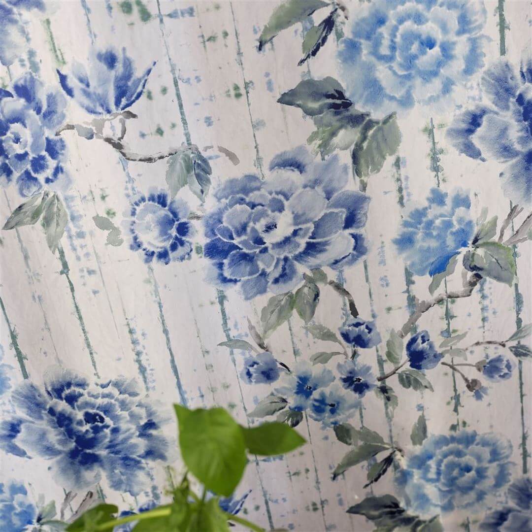 Tkanina bawełniana w kwiaty Designers Guild FDG3081/01 Kyoto Flower Ikebana