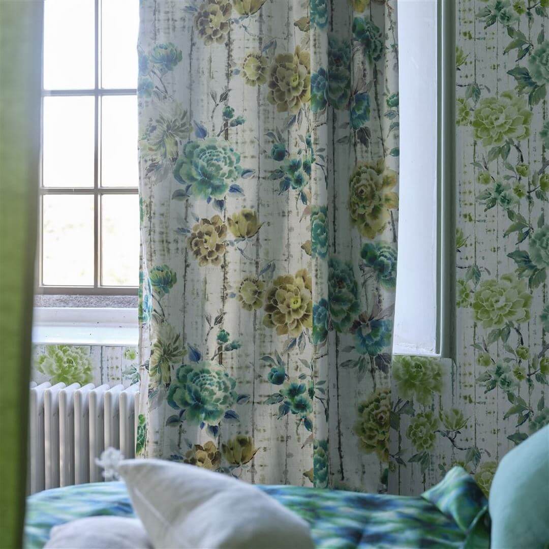 Tkanina bawełniana w kwiaty Designers Guild FDG3081/02 Kyoto Flower Ikebana