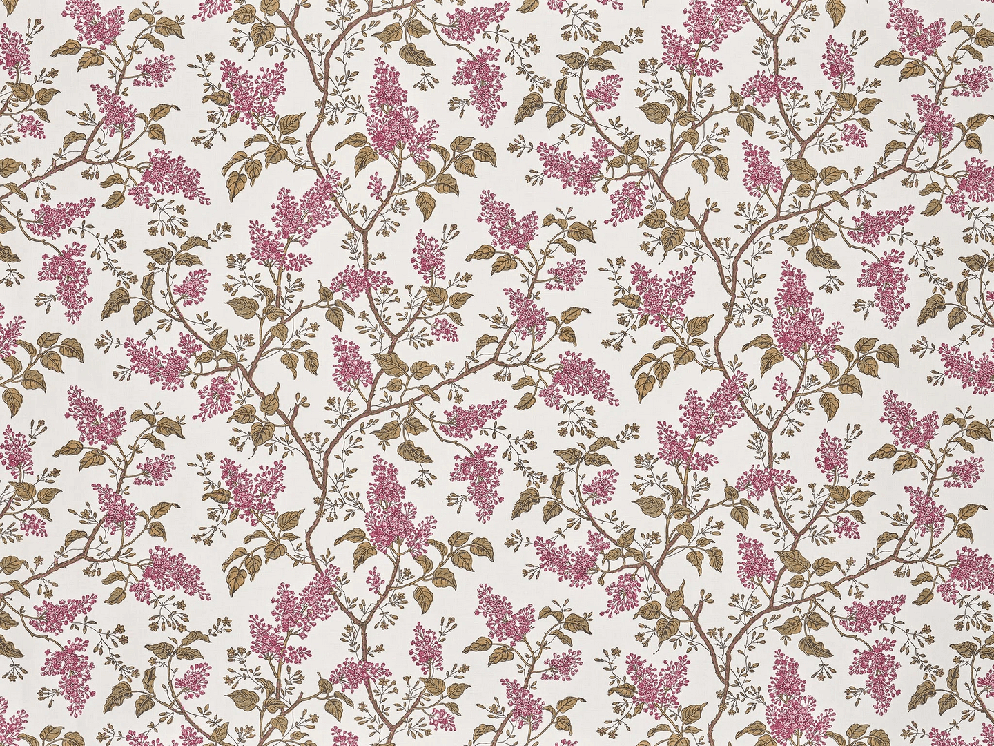Tapeta tekstylna gałęzie bzu Pierre Frey BP354001 Les Lilas Collection Anniversaire 1823-2023