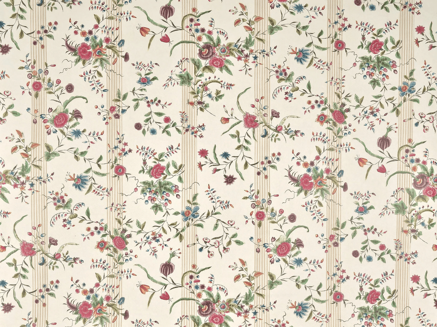 Tapeta rośliny i paski Pierre Frey BP379001 Vert-Bois Rayure Collection Anniversaire 1823-2023