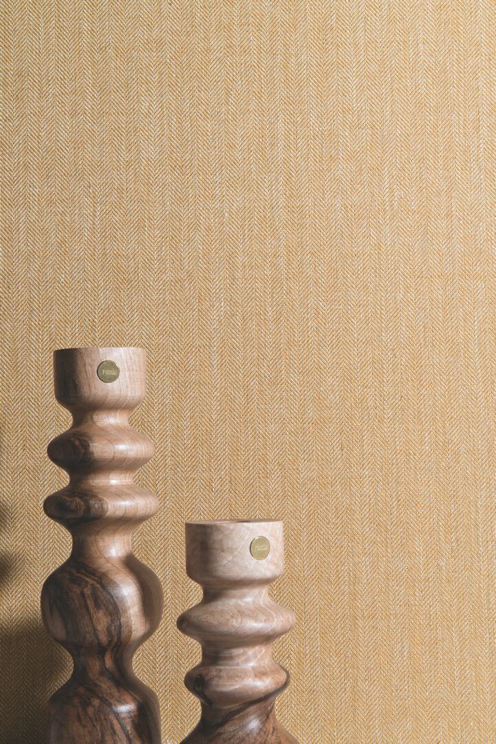 Tapeta tekstylna lniana w jodełkę Casamance 71395820 Velin Linora