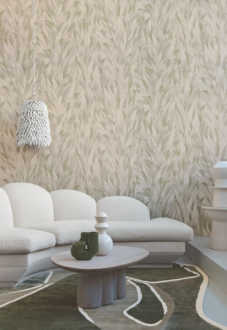 Tapeta tekstylna w liście Casamance 71400102 Noline Linora