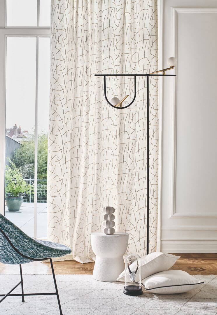 Tkanina haftowane linie Camengo 36090261 Napo Boomerang