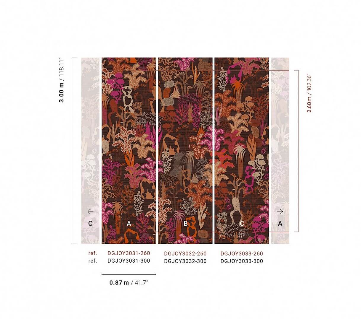 Mural tropikalna roślinność Khroma DGJOY3033 Baya Joy