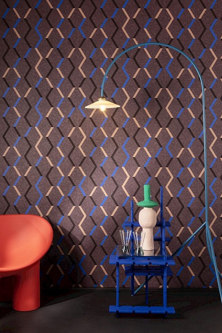 Tapeta geometryczna Khroma JOY004 Zigzag Joy