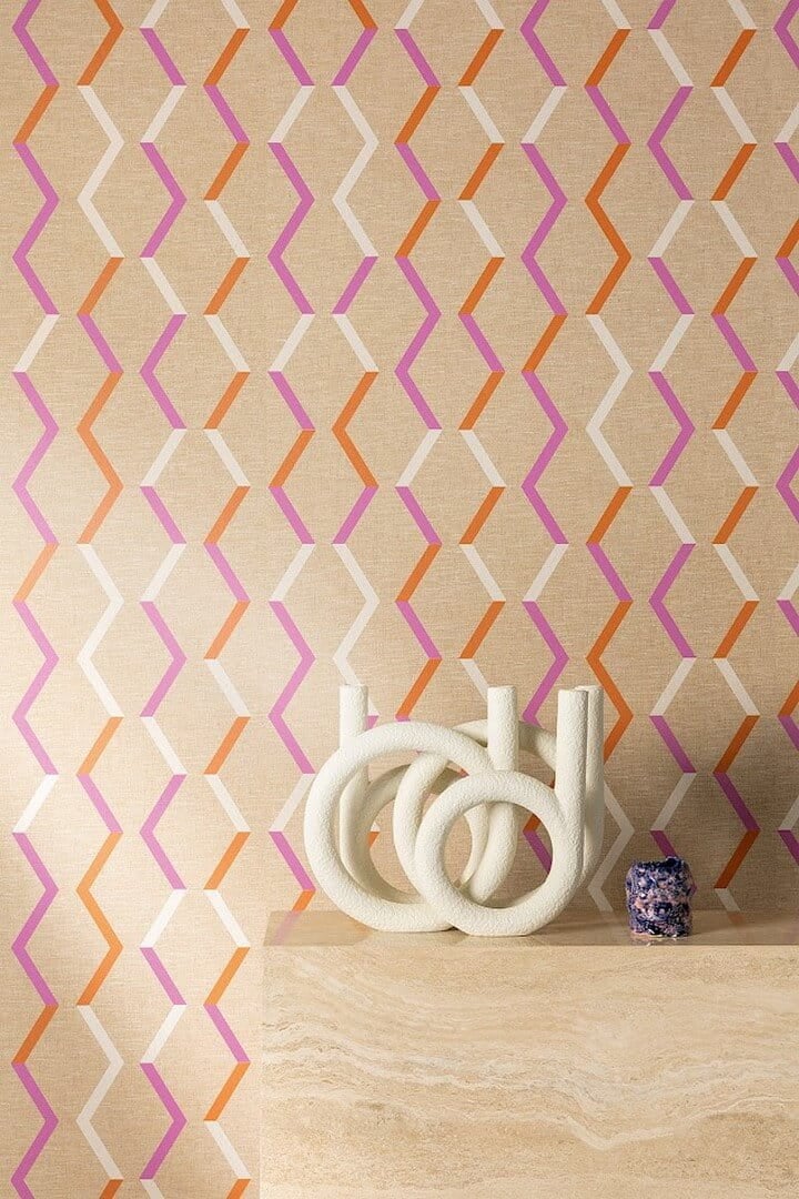 Tapeta geometryczna Khroma JOY005 Zigzag Joy