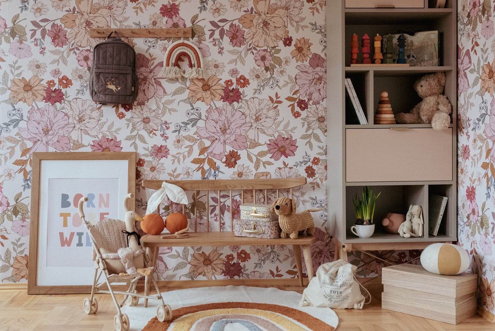 Tapeta kwiaty Rainbow Flowers Dekornik DEKO.TAP.355