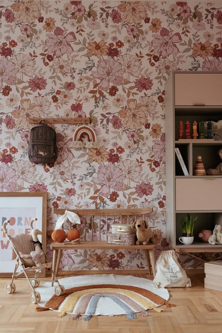 Tapeta kwiaty Rainbow Flowers Dekornik DEKO.TAP.355