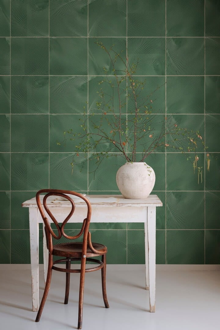 Fototapeta gliniane płytki Rebel Walls R18779 Craft Tiles Emerald Natural Aesthetics