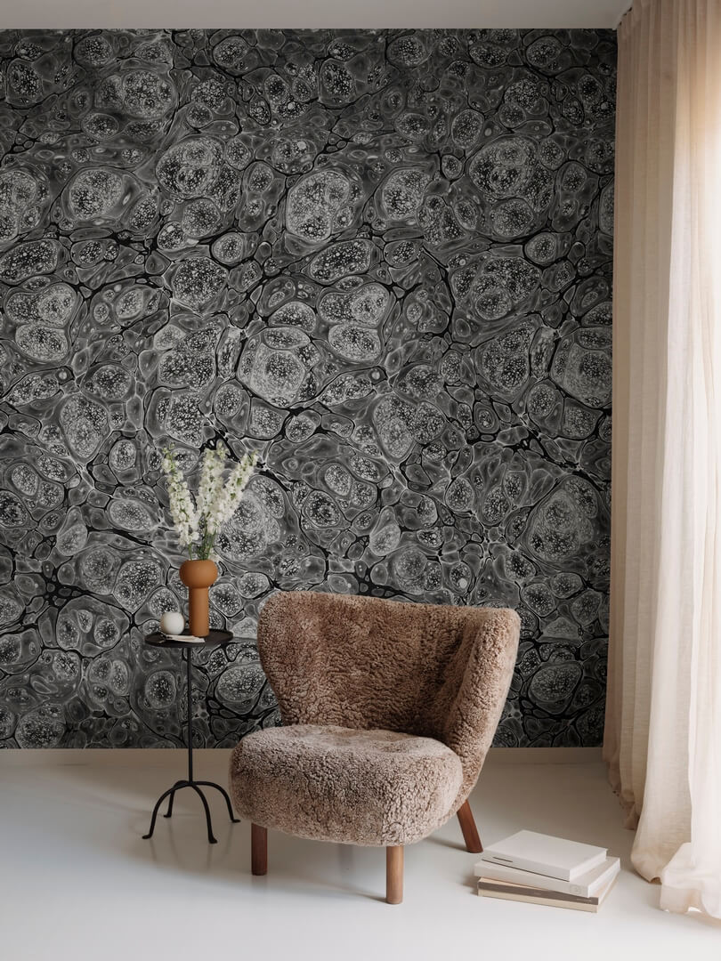 Fototapeta marmur Rebel Walls R18786 Marbling Graphite Natural Aesthetics