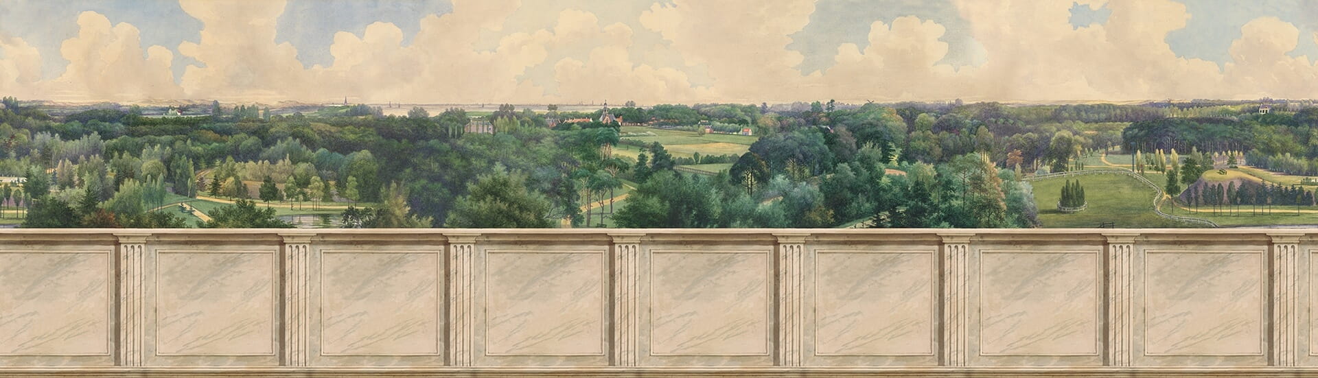 Fototapeta krajobraz Rebel Walls R18799 Panorama Views Vintage Gold Scenic Landscapes